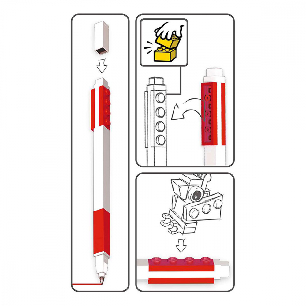 Pix cu gel LEGO - rosu [4]