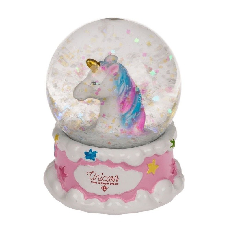 Glob din sticla unicorn Out of the blue, 190361, cu sclipici, 6x4.5cm [4]