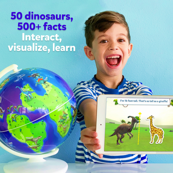 Glob interactiv ORBOOT Dinozauri, educativ, cu realitate augumentata, varsta 3 - 6, 6 - 9, 9+ ani, Baiat, Fata [2]