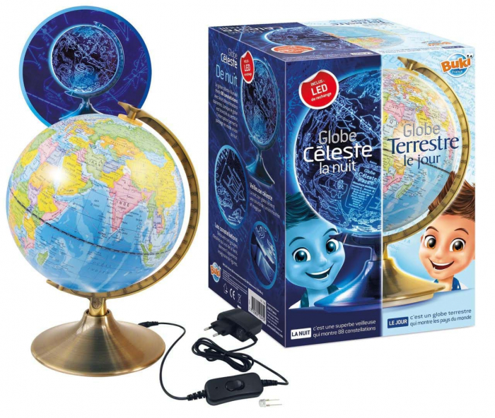 Glob pamantesc, observa structura Terra pe timp de zi si Bolta cerului noaptea [1]
