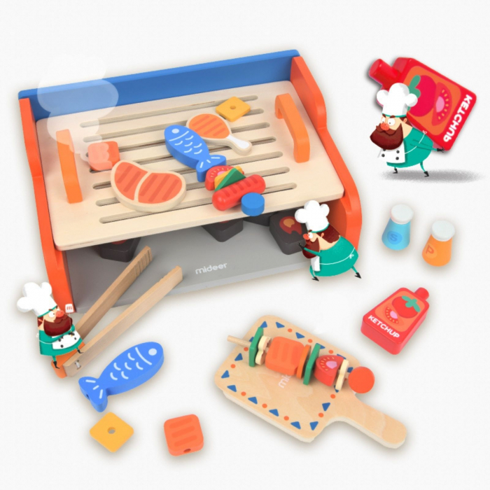 Set gratar din lemn pentru copii  ⭐ Micostore [3]