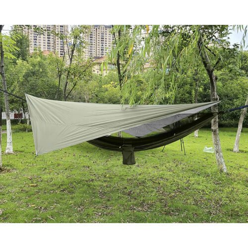 Hamac camping 2 persoane cu plasa tantari si prelata, 260x140 cm [4]
