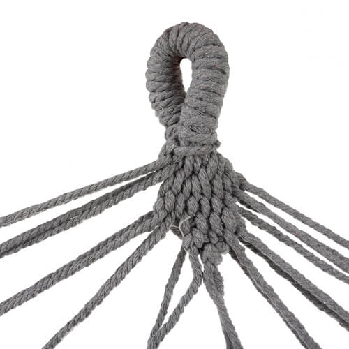 Hamac dublu XXL pentru gradina, 250 kg, gri, 200x150 cm, cu rame din lemn [7]