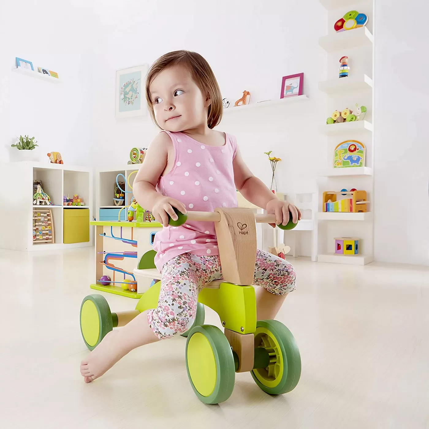 Bicicleta din lemn, 1 an+, fara pedale, Hape, varsta de la 1 an la 5 ani [3]