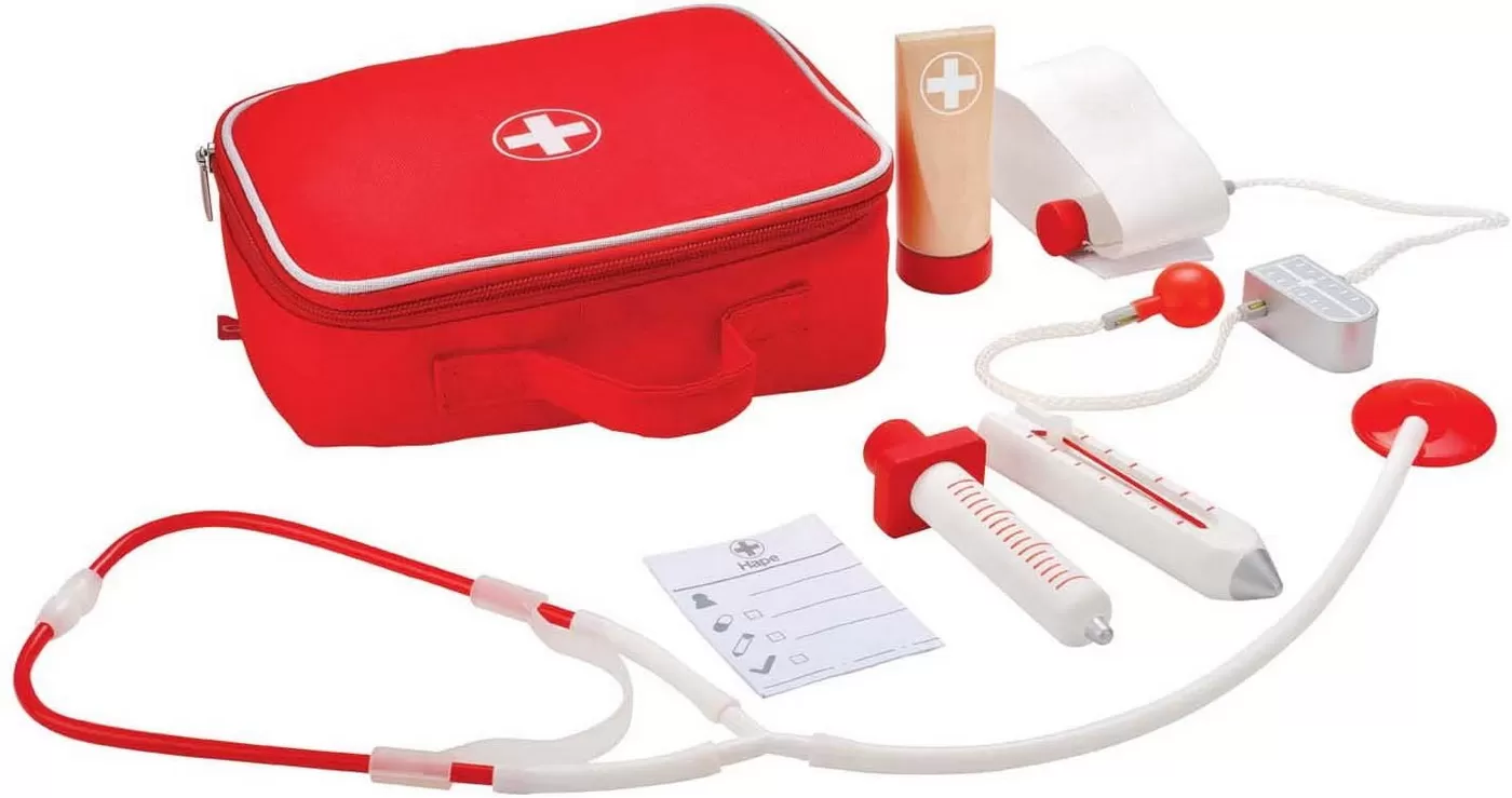 Trusa de doctor, kit complet medic, jucarie de rol, Hape, varsta de la 3 ani la 10 ani [2]