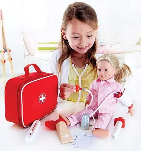 Trusa de doctor, kit complet medic, jucarie de rol, Hape, varsta de la 3 ani la 10 ani [4]