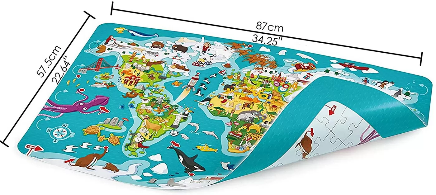 In jurul lumii, Joc Puzzle 2 in 1, 105 piese, varsta de la 5 ani la 10 ani [5]