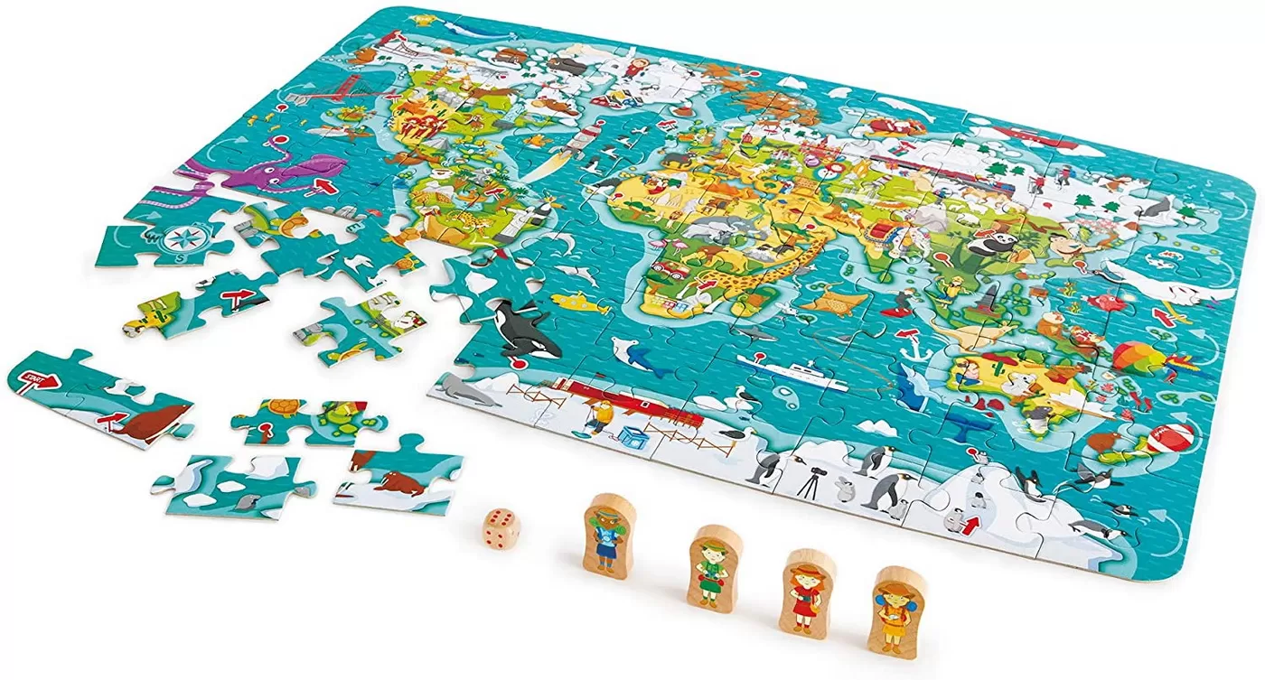 In jurul lumii, Joc Puzzle 2 in 1, 105 piese, varsta de la 5 ani la 10 ani [2]