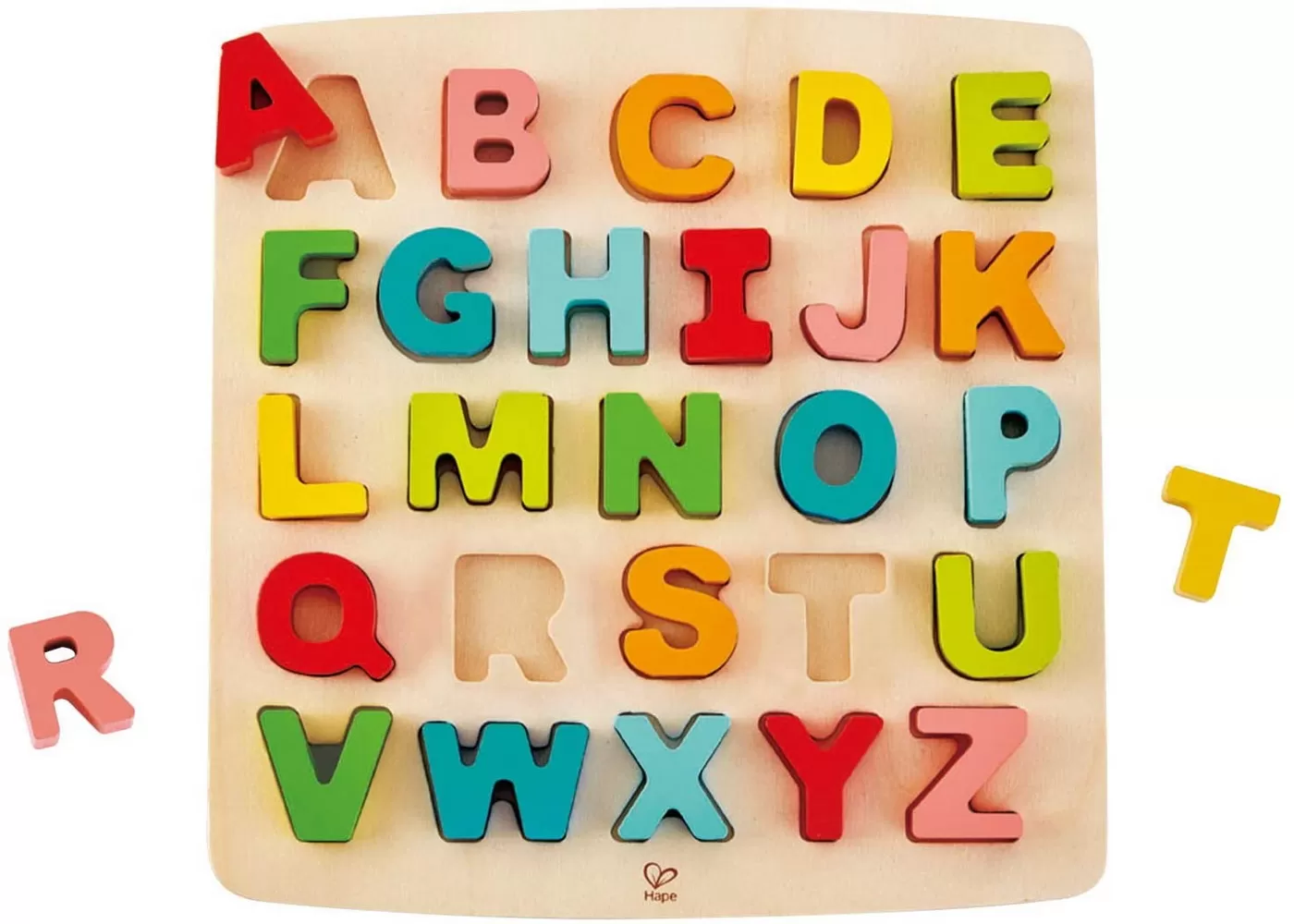 Litere Alfabet de Tipar, Joc Puzzle din lemn, varsta de la 3 ani la 10 ani [2]