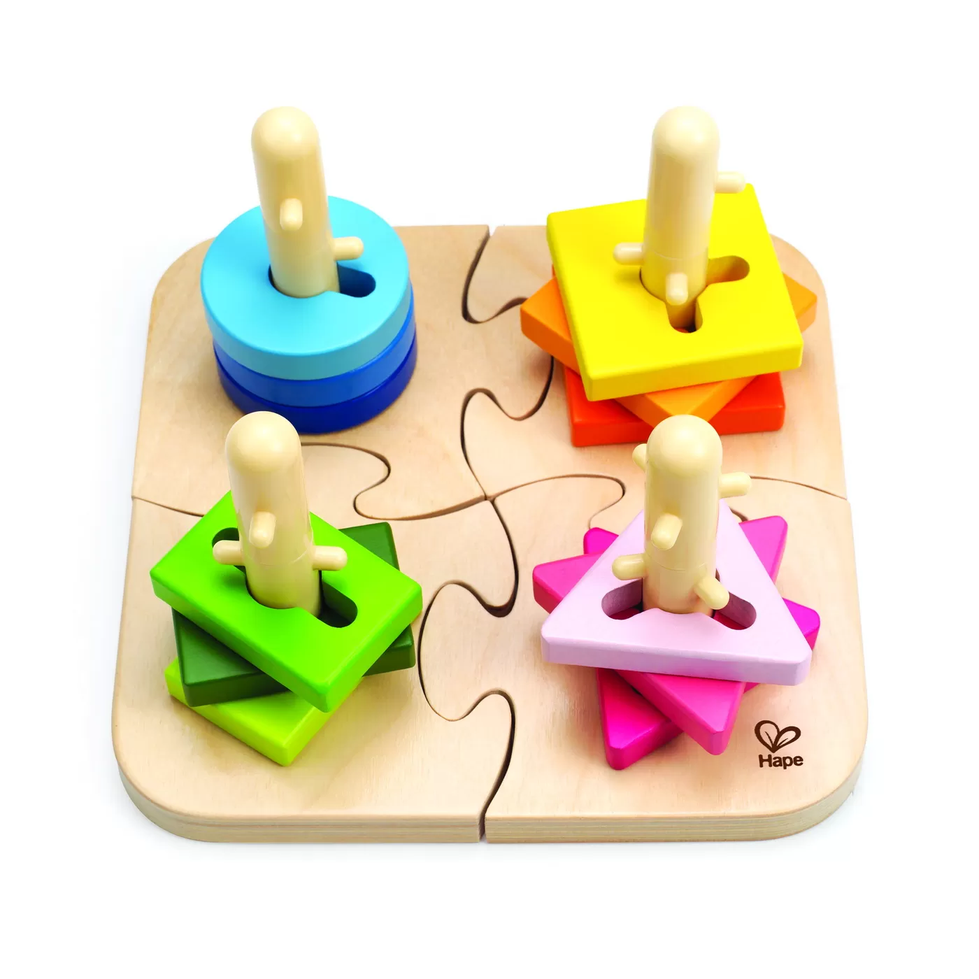 Joc sortator si puzzle, din lemn, de indemanare si asociere, varsta de la 1 an la 5 ani [2]
