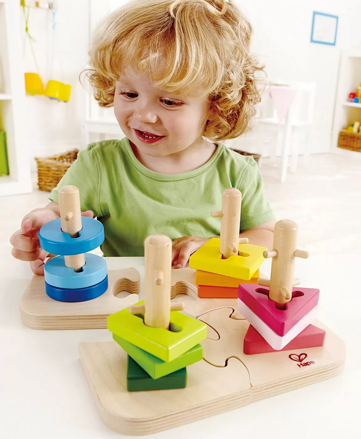 Joc sortator si puzzle, din lemn, de indemanare si asociere, varsta de la 1 an la 5 ani [3]
