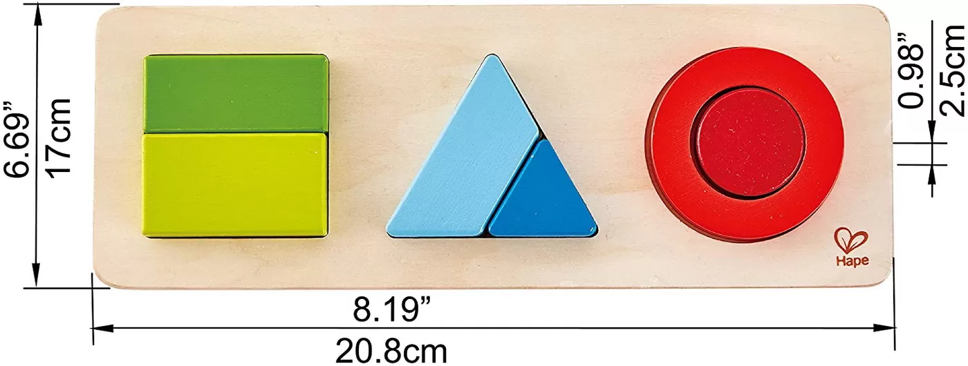 Puzzle din lemn cu forme geometrice, varsta de la 1 an la 5 ani [4]