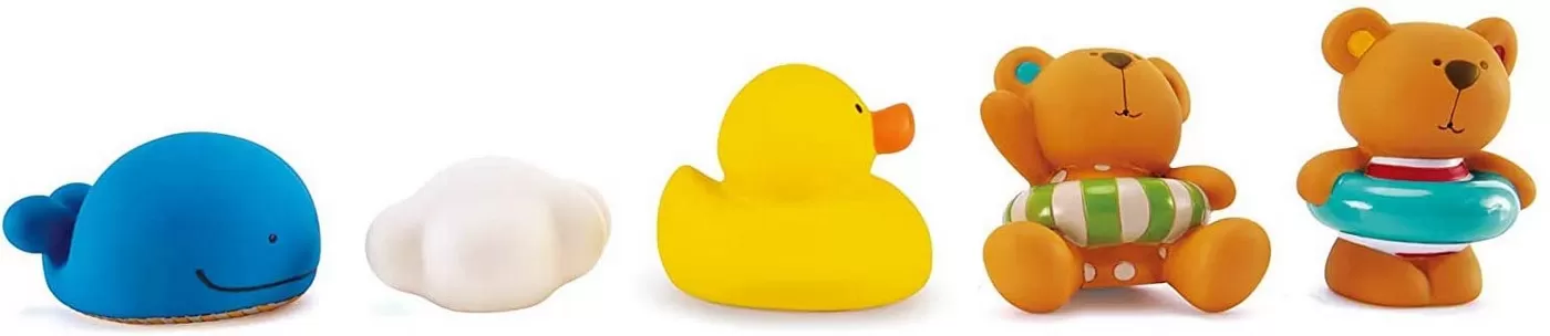 Set teddy si prietenii, jucarie de baie, Hape, varsta de la 0 luni la 2 ani [2]