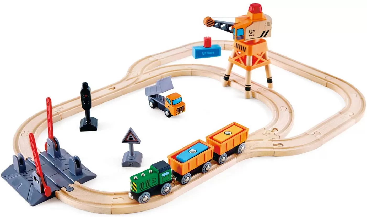 Hape tren de marfa cu macara, varsta de la 3 ani la 10 ani [2]