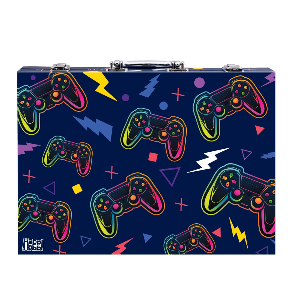 Happi hobbi art case set de desen deluxe cu 100 de accesorii joc video copii varsta 3 ani - 12 ani [3]