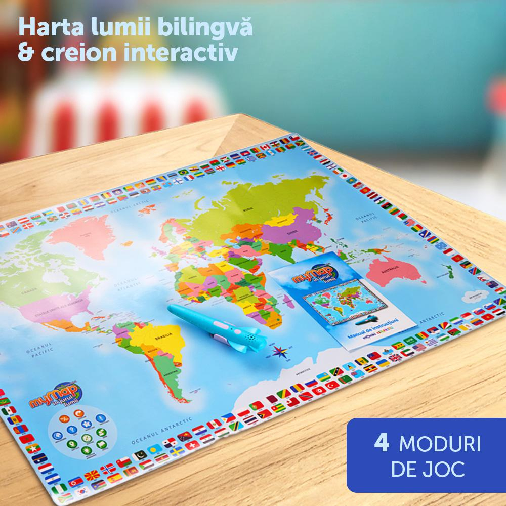 Harta lumii bilingva si creion interactiv [3]