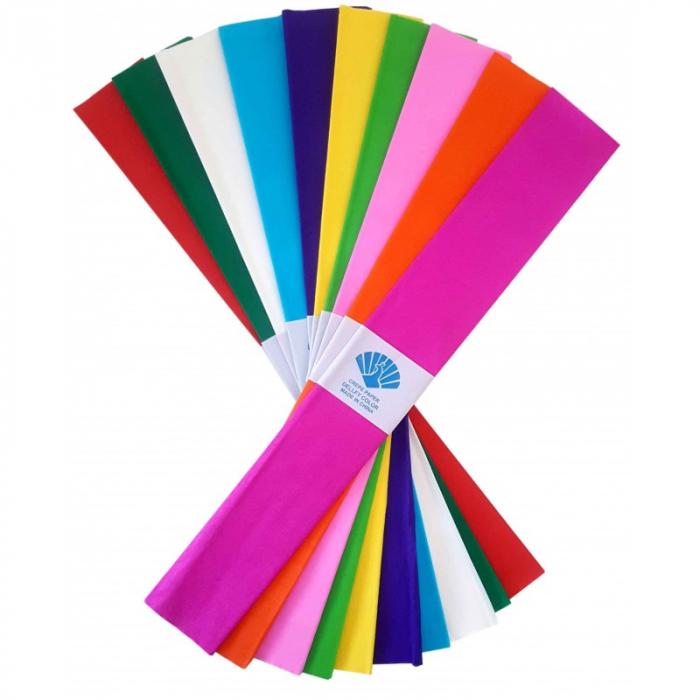 Hartie creponata, 50x100 cm, diverse culori, set 10 culori [1]