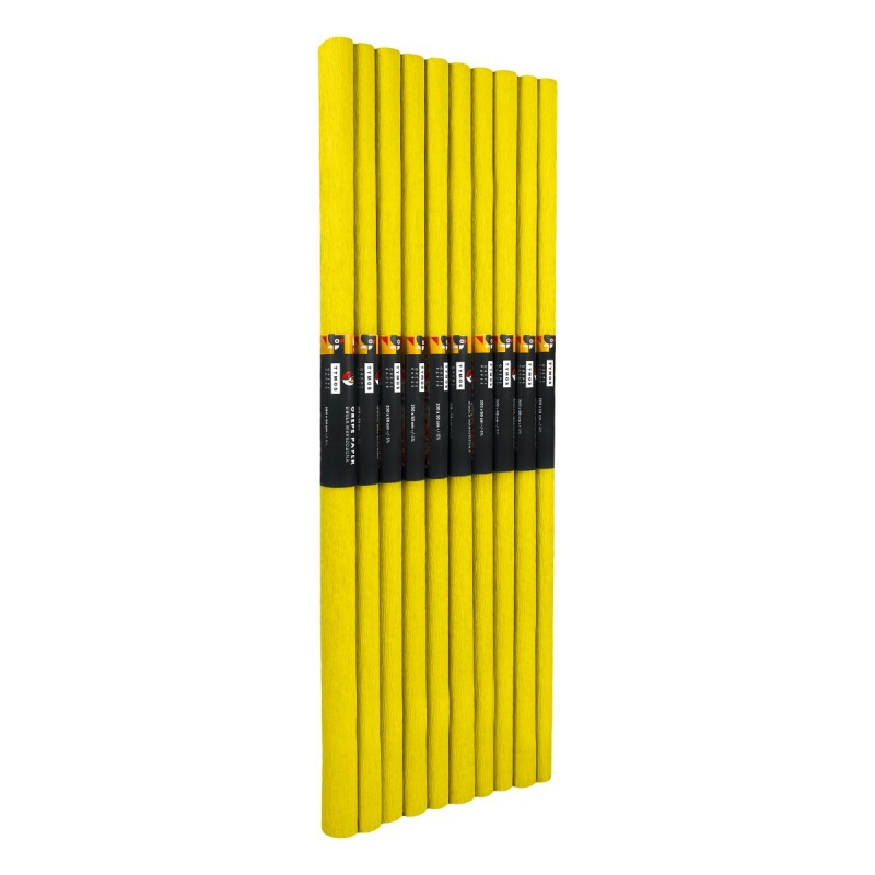 Hartie creponata Colorarte C04, 50x200cm, galben lamaie, set 10 role [2]