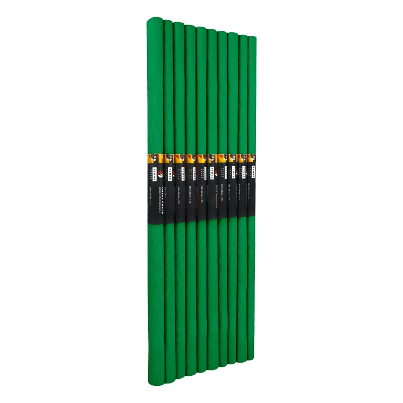 Hartie creponata Colorarte C32, 50x200cm, verde inchis, set 10 role [2]