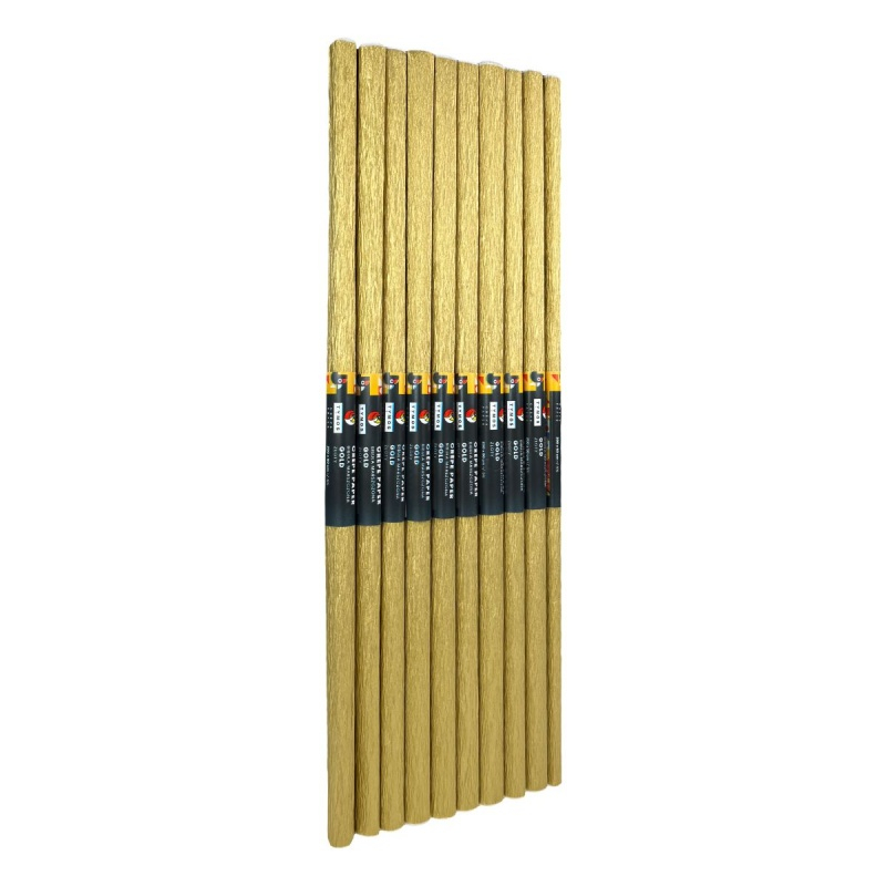 Hartie creponata Colorarte C40, 50x200cm, auriu, set 10 role [2]