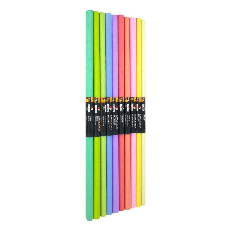 Hartie creponata Colorarte M03, 50x200cm, diverse culori pastel, set 10 role [1]