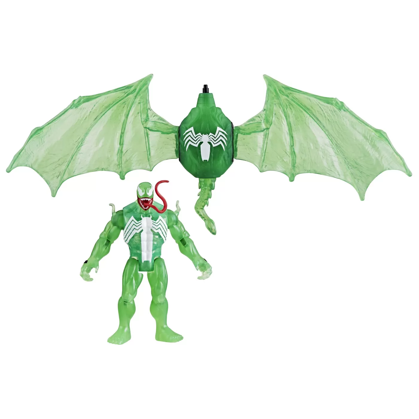 Hasbspiderman set vehicul si figurina green symbiote 10cm, varsta de la 4 ani la 8 ani [3]