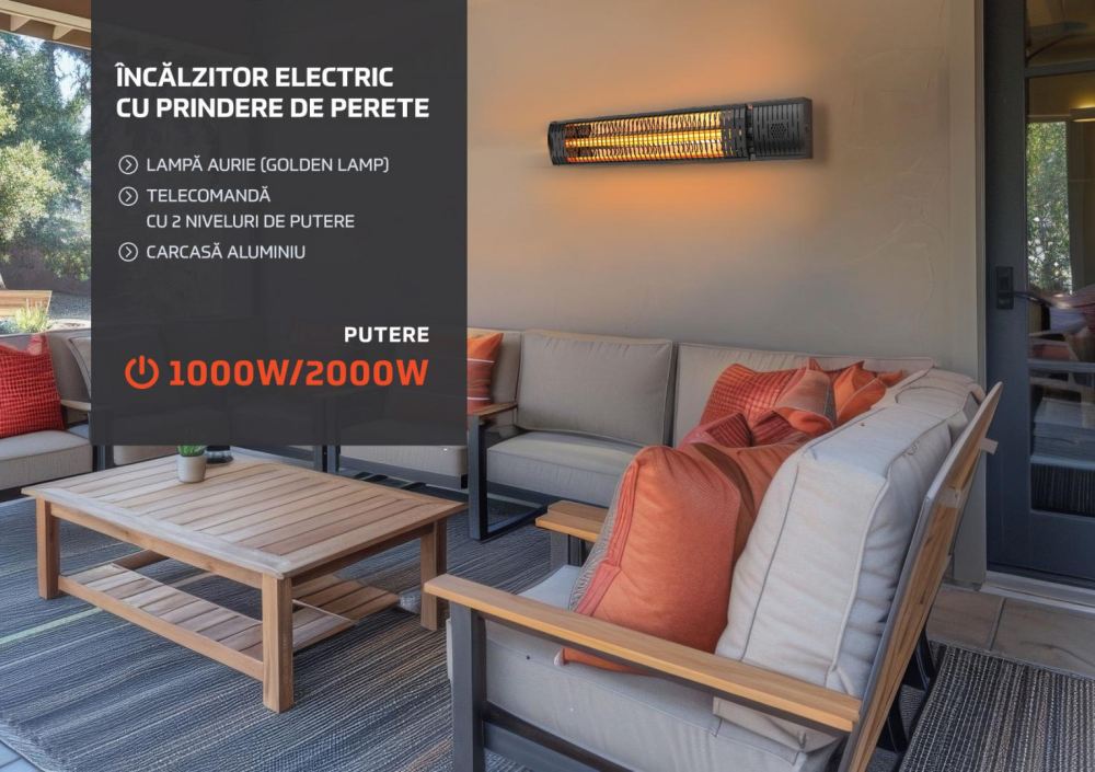 Heinner incalzitor electric cu prindere de perete 1000w/2000w [5]