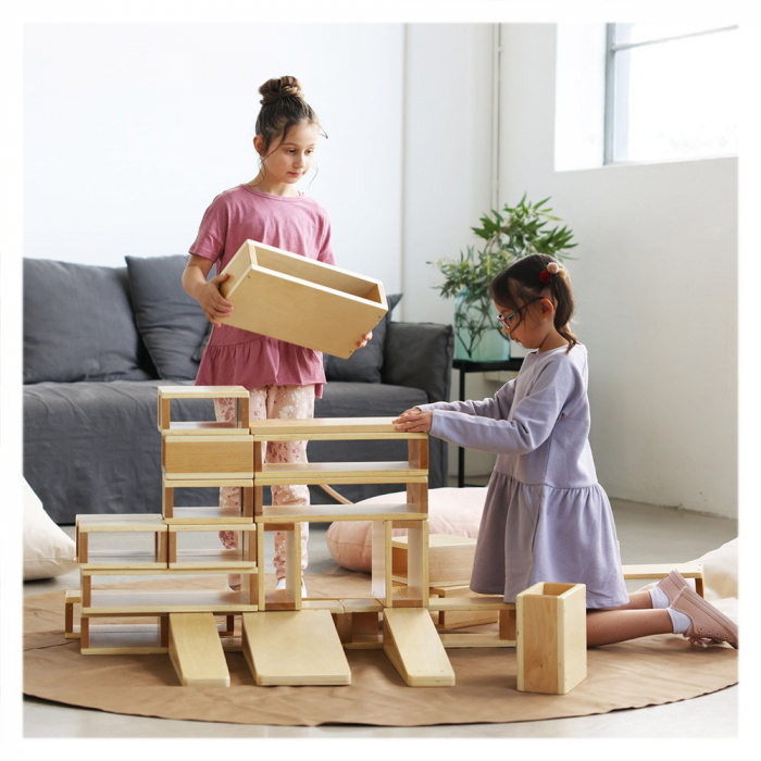 Hollow Blocks, blocuri mari de constructie openended, Guidecraft, 3+ ani [2]