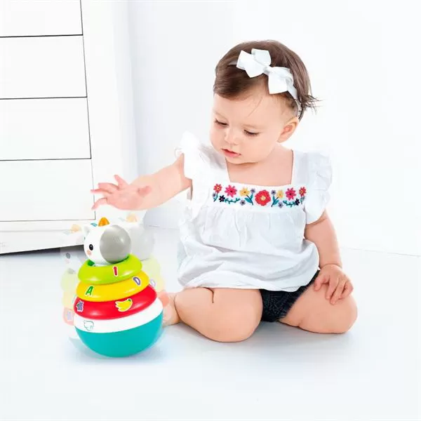 Hopa mitica roly poly unicorn cu inele pentru stivuit [3]
