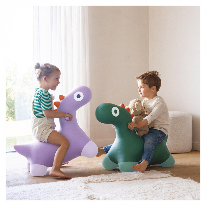 Hoppi Dino, dinozaur gonflabil saltaret, verde, 2-7 ani [4]