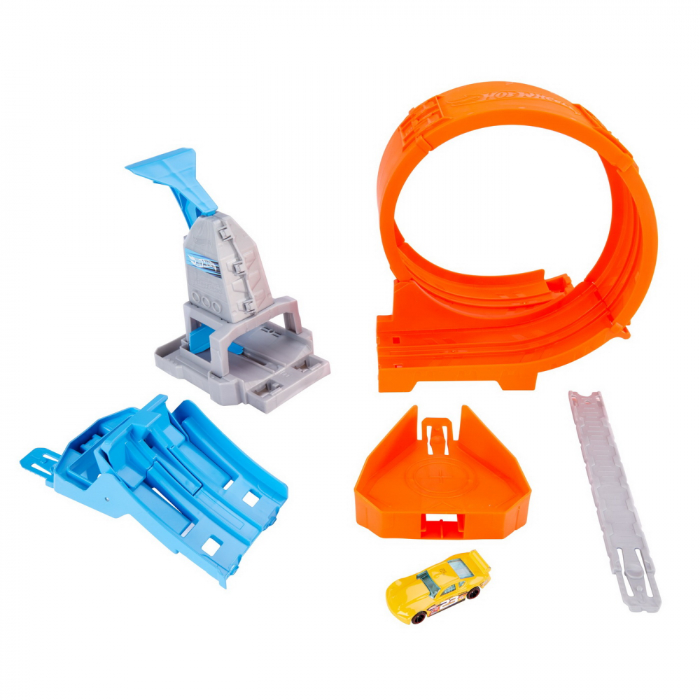 Hot wheels circuit rapid cu lansator pentru cascadorii si masinuta exclusiva, varsta de la 3 ani la 9 ani [4]