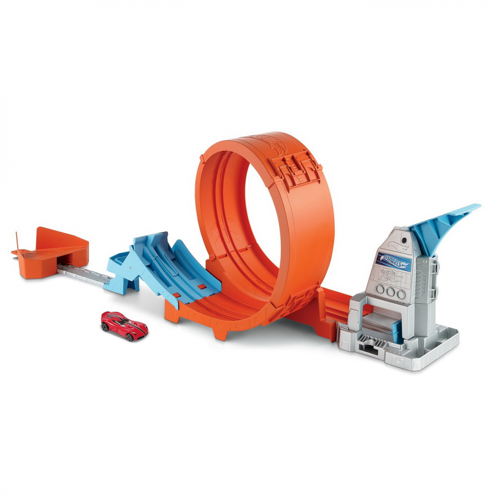 Hot wheels circuit rapid cu lansator pentru cascadorii si masinuta exclusiva, varsta de la 3 ani la 9 ani [2]