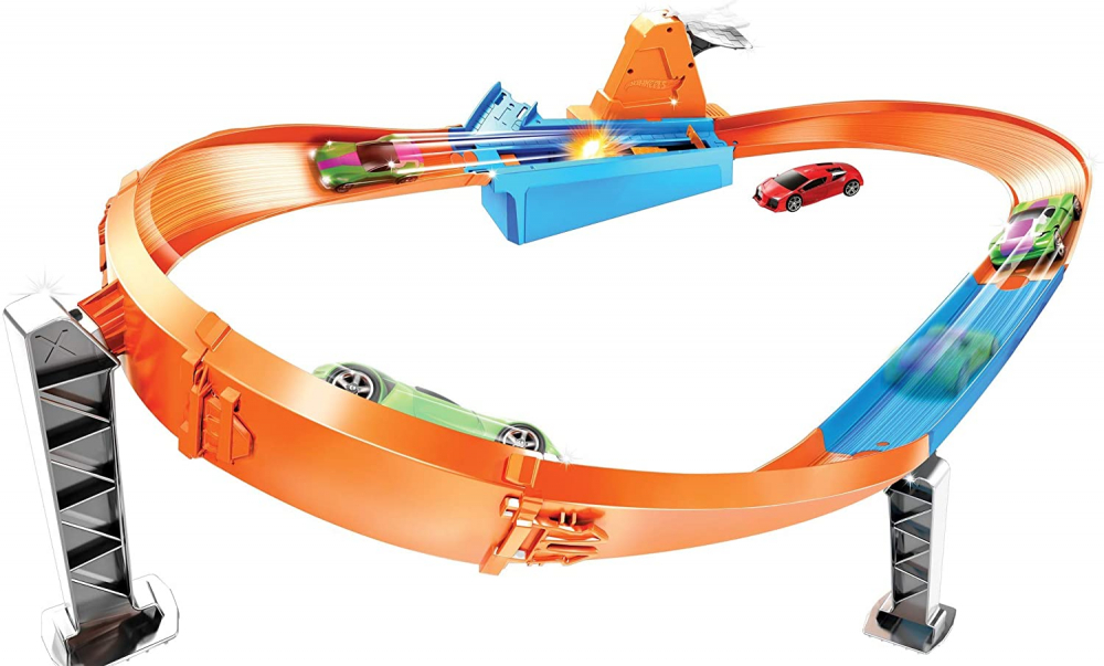 Hot wheels circuit rapid cu lansator si masinuta exclusiva, varsta de la 3 ani la 9 ani [5]