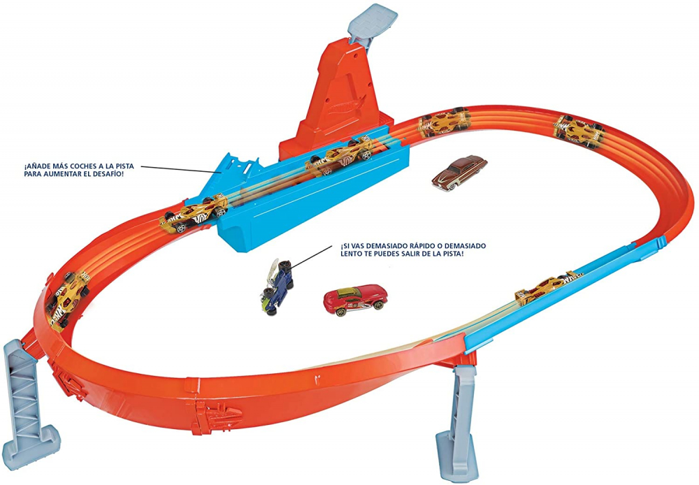 Hot wheels circuit rapid cu lansator si masinuta exclusiva, varsta de la 3 ani la 9 ani [3]