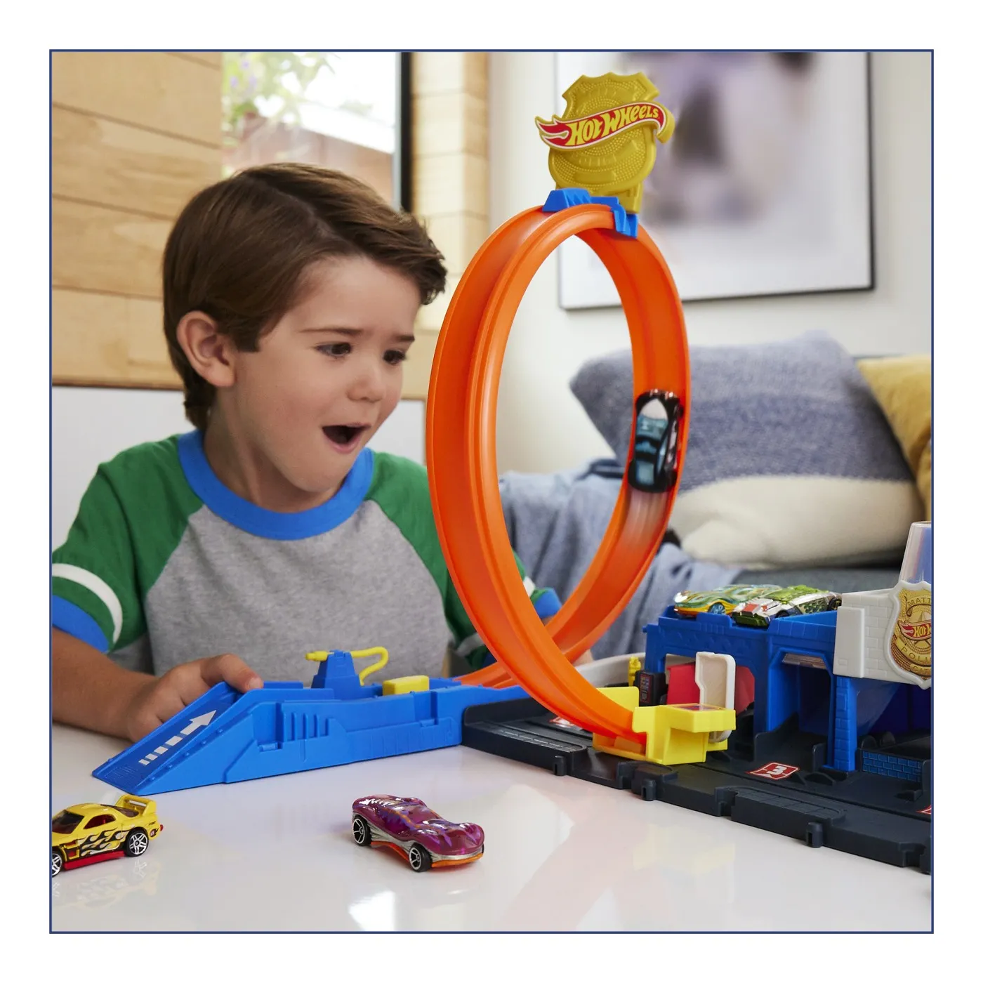 Hot wheels city set de joaca super statie de politie, copii varsta 4 ani pana la 8 ani [3]