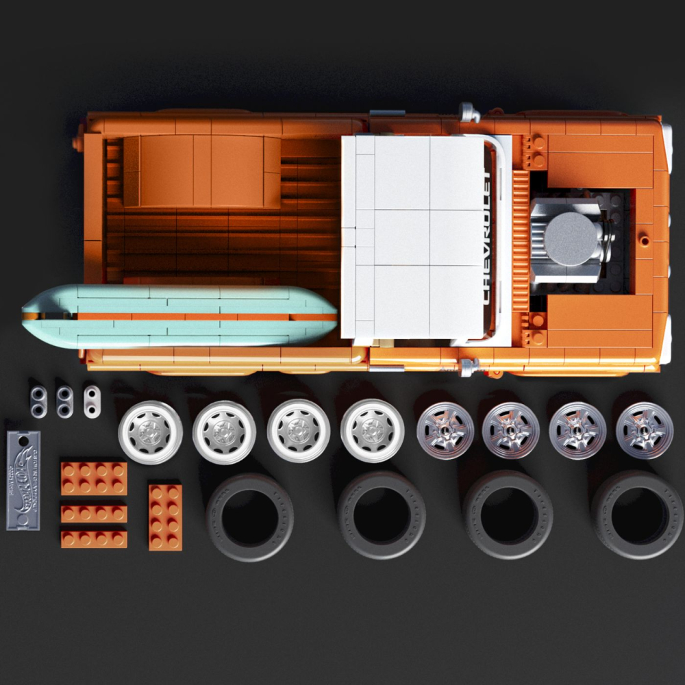 Hot wheels elite series set de constructii camioneta personalizata chevrolet 1962 copii cu varsta peste 10 ani [7]