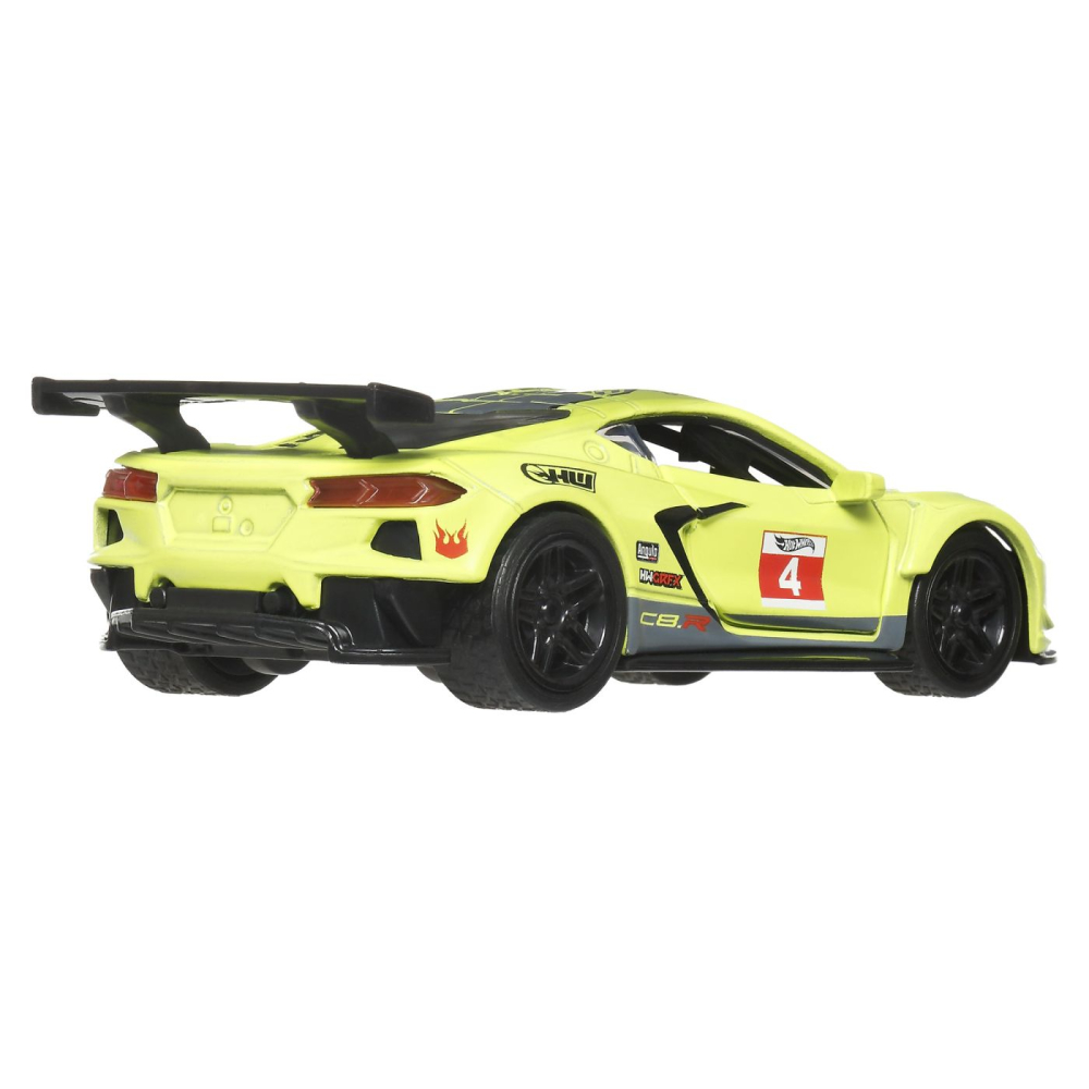 Hot wheels masinuta metalica cu sistem pull back corvette c8.r hw torque scara 1 la 43  [5]