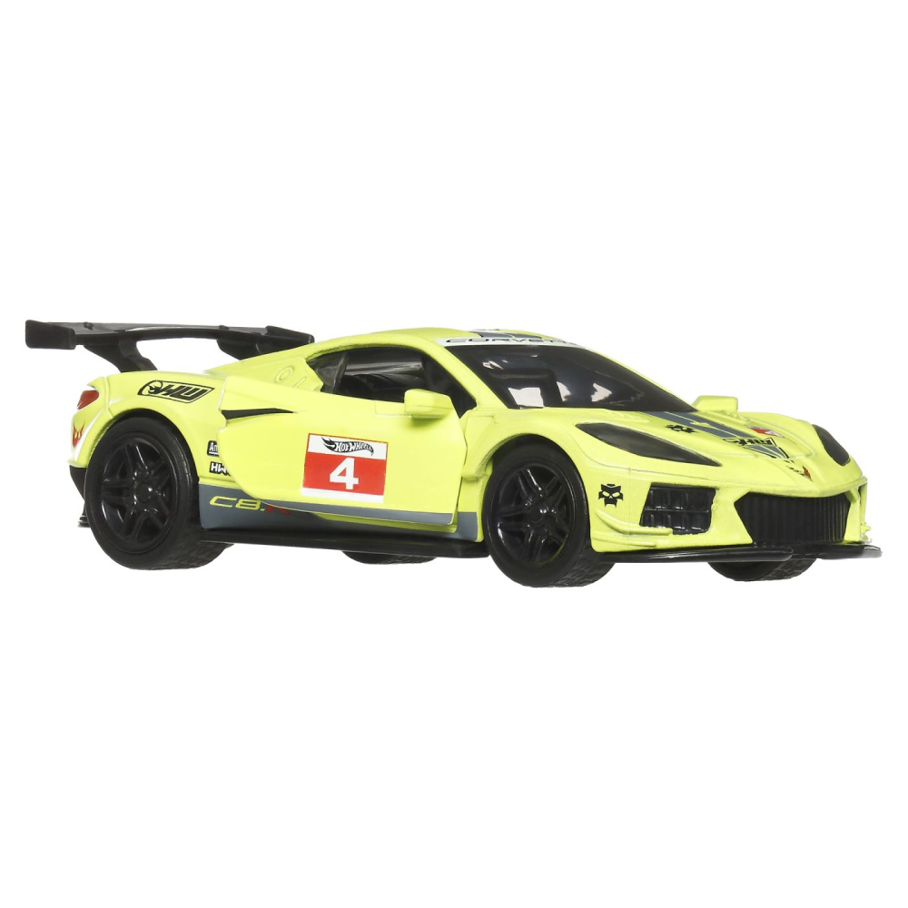 Hot wheels masinuta metalica cu sistem pull back corvette c8.r hw torque scara 1 la 43  [2]
