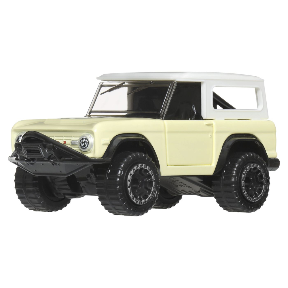 Hot wheels masinuta metalica cu sistem pull back ford bronco 1966 factory fresh scara 1 la 43  [4]