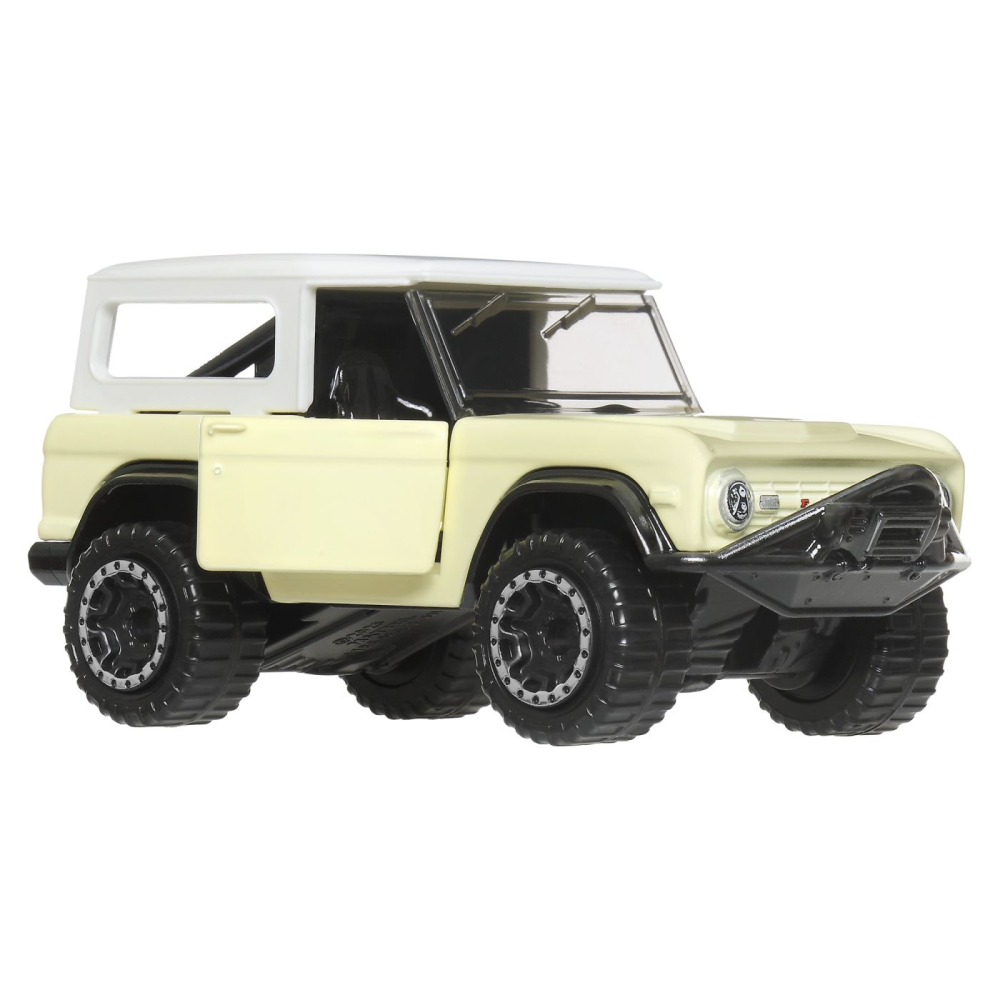 Hot wheels masinuta metalica cu sistem pull back ford bronco 1966 factory fresh scara 1 la 43  [2]