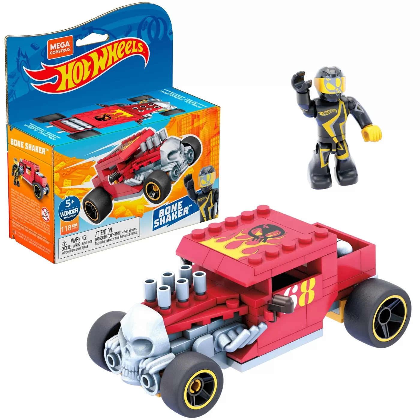 Hot wheels mega masinuta construibila bone shaker, varsta de la 5 ani la 12 ani [3]
