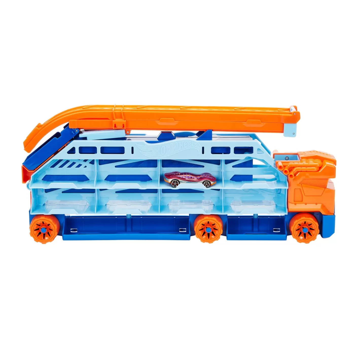 Hot wheels mega transportator masini si pista de lansare, varsta de la 4 ani la 8 ani [2]