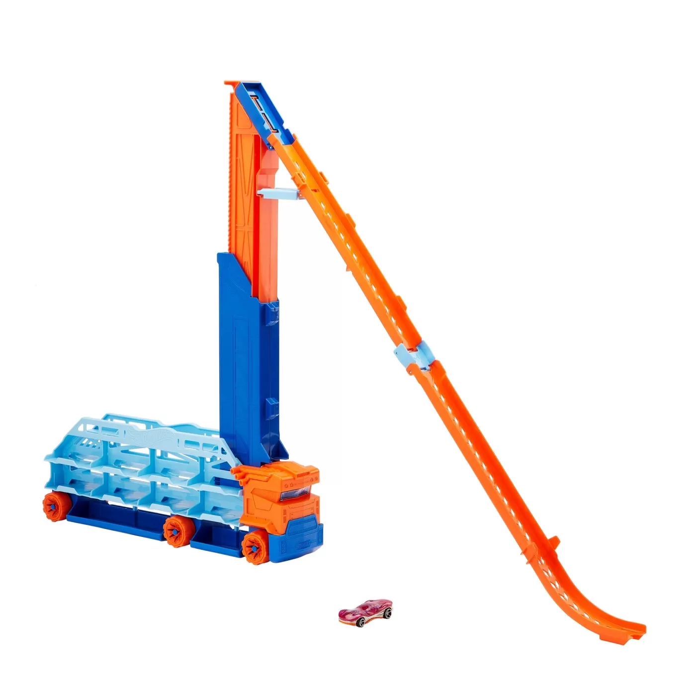 Hot wheels mega transportator masini si pista de lansare, varsta de la 4 ani la 8 ani [7]