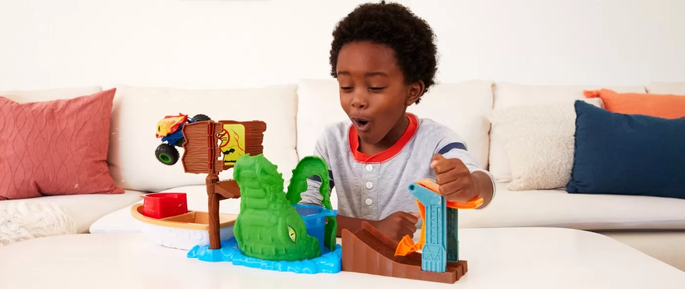 Hot wheels monster truck color shifters atacul crocodilului, varsta de la 4 ani la 8 ani [3]