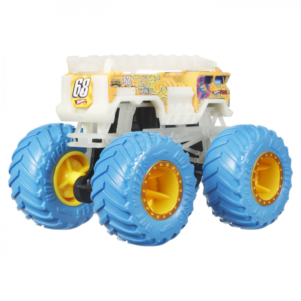 Hot wheels monster truck glow in the dark masinuta 5 alarm scara 1:64, varsta de la 3 ani la 7 ani [4]