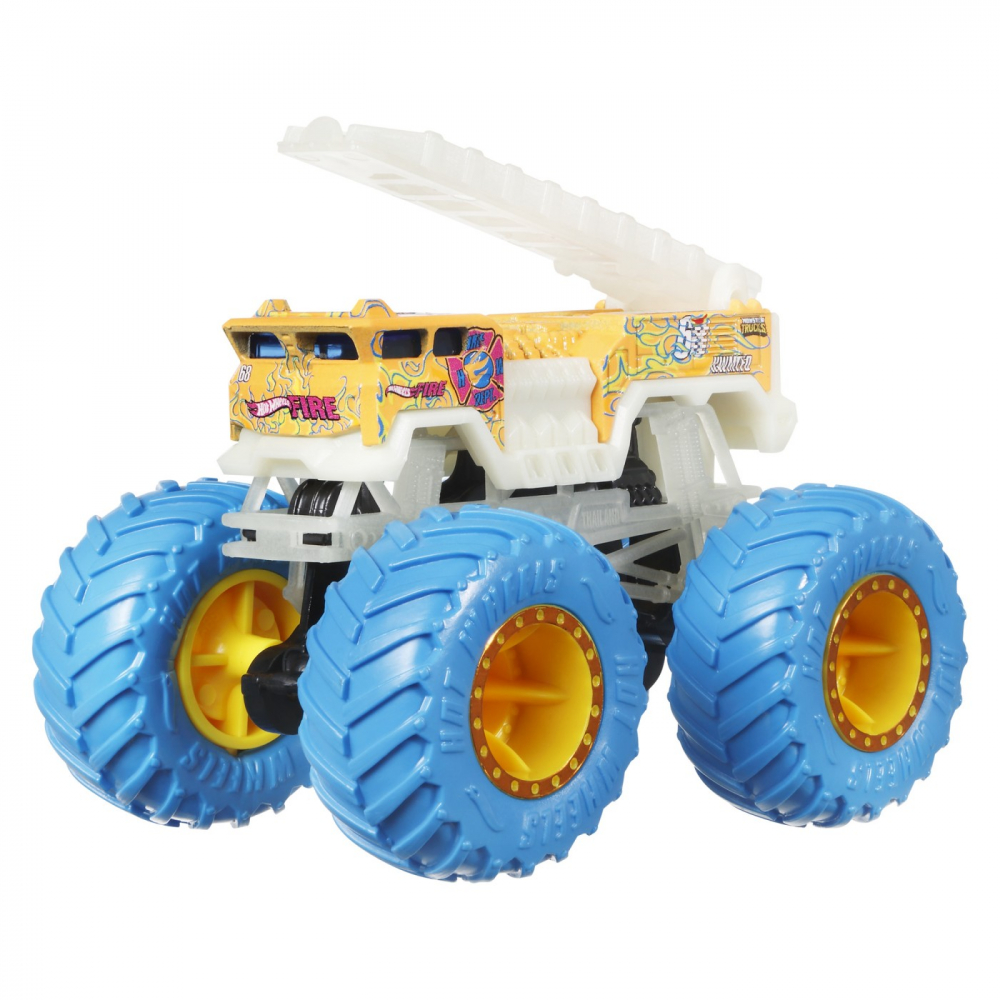 Hot wheels monster truck glow in the dark masinuta 5 alarm scara 1:64, varsta de la 3 ani la 7 ani [3]
