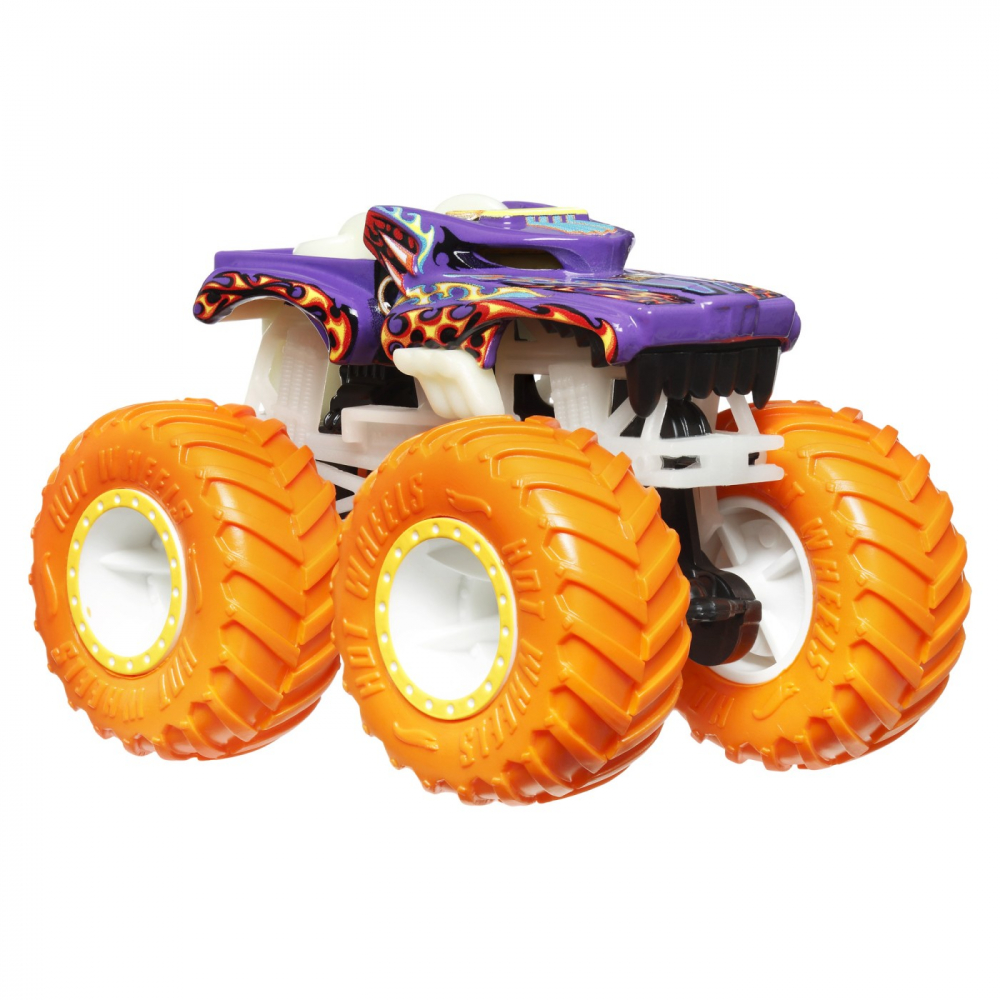 Hot wheels monster truck glow in the dark masinuta hotweiler scara 1:64, varsta de la 3 ani la 7 ani [4]