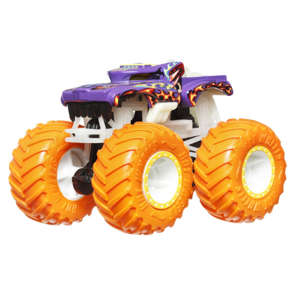 Hot wheels monster truck glow in the dark masinuta hotweiler scara 1:64, varsta de la 3 ani la 7 ani [2]