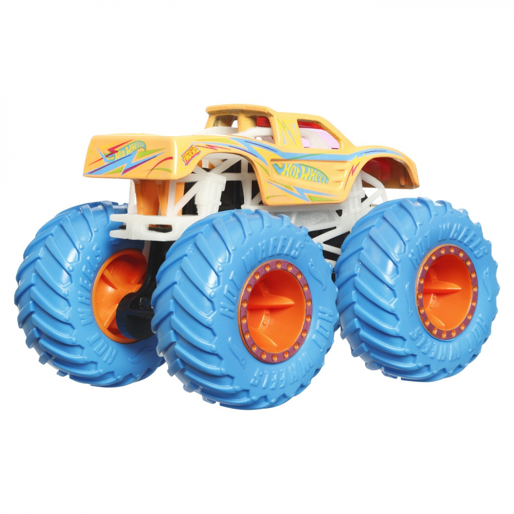 Hot wheels monster truck glow in the dark masinuta podium crasher scara 1:64, varsta de la 3 ani la 7 ani [4]