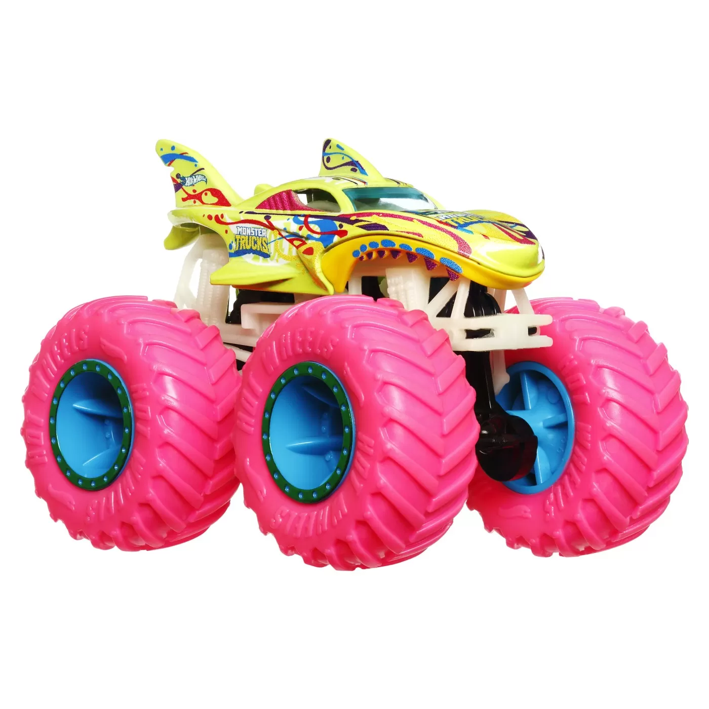 Hot wheels monster truck glow in the dark masinuta shark wreak scara 1:64, varsta de la 3 ani la 7 ani [2]